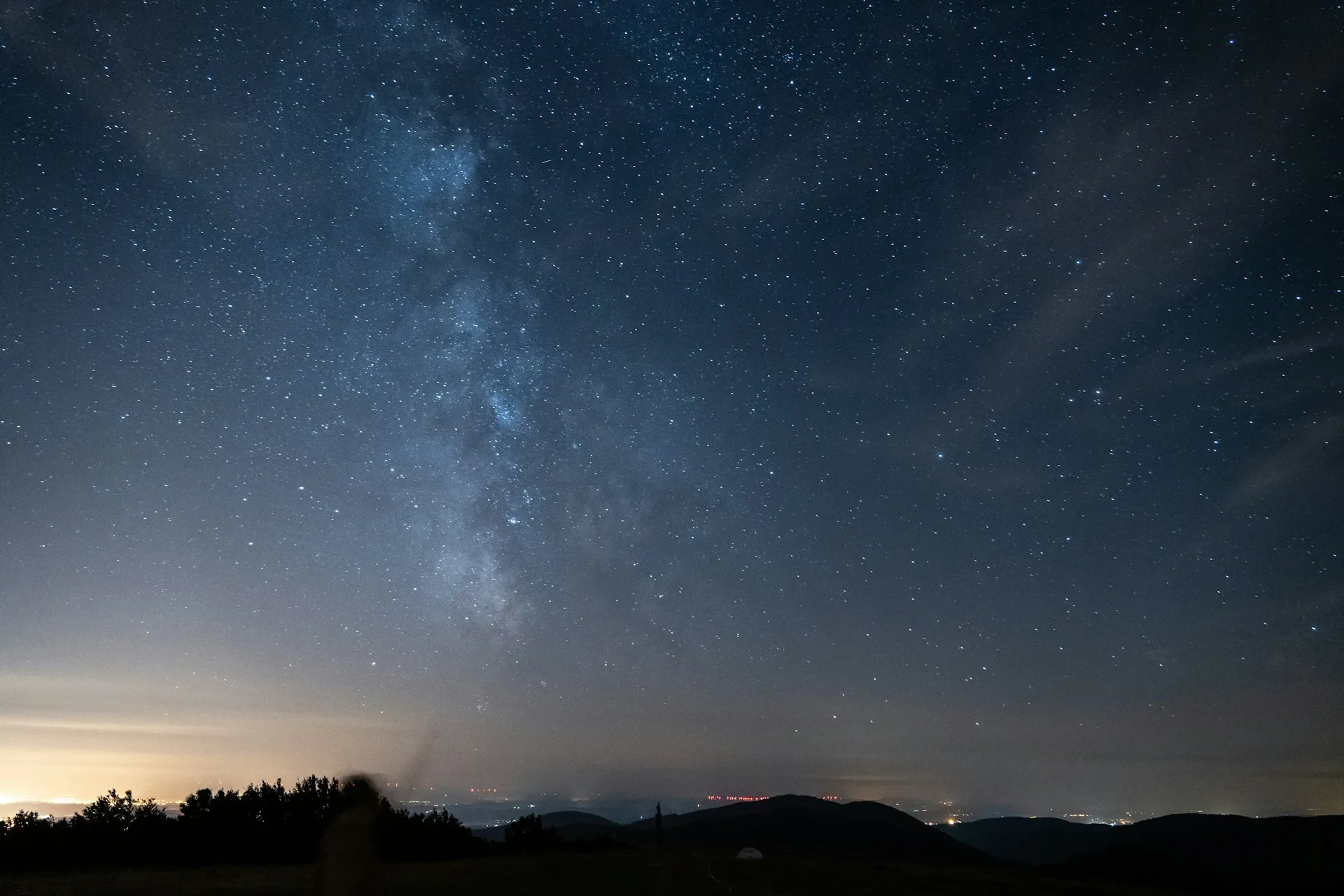Night sky over the Andes
